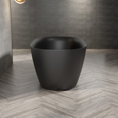 FugaFlow Eccelente Calma Vrijstaand bad - 170x80cm - acryl - sifon - mat zwart