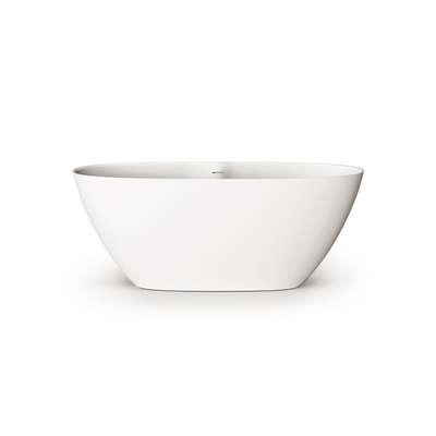 Zeza Element Vrijstaand Bad - 160x75x60cm - solid surface - mat wit OUTLETSTORE