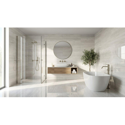 Baldocer Ceramica Venice Vloer- en wandtegel - 60x120cm - gerectificeerd - gepolijst Wit