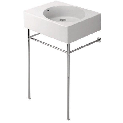 Duravit Scola Wastafel - 61.5x46cm - zonder kraangat - met overloop - glans wit