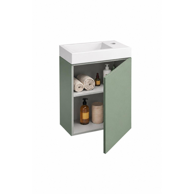 GO by Van Marcke Vikos fonteinset - 40cm - deur links - kraangat rechts - sage green (groen)