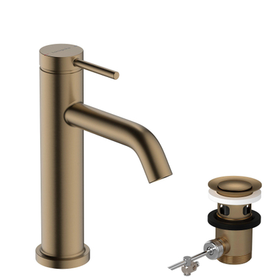Hansgrohe Tecturis S Mitigeur lavabo - bonde à tirette - bec 11.6 cm - bronze brossé