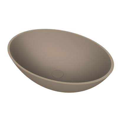 Arcqua Prince vasque à poser - ovale - 49x34cm - mat truffe