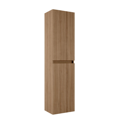 Saniclass Chaci Hoge Kast - 140x35x27cm - 2 deuren - warm eiken