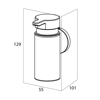 Tiger Noon Zeepdispenser - 135ml - wandmontage - geborsteld RVS