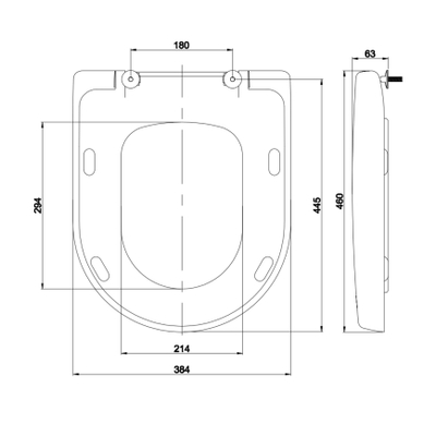 Saniclass Omnus Abattant de WC - déclipsage rapide & fermeture en douceur - parfaitement adapté aux cuvettes de toilettes Villeroy & boch Subway 3.0 - blanc