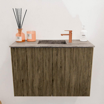 Mondiaz JOYA-DLUX 60cm toiletmeubel - kleur Dusk - Wastafel FAYE positie Midden 1 kraangat kleur Oza.