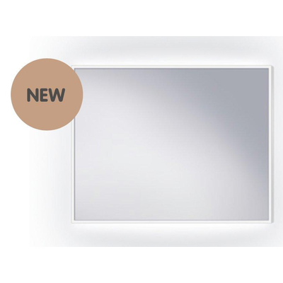 Nemo Spring Destra spiegel - recht - met plexi - 140 x 60cm - gezandstraald - antidamp - 140x60cm rechthoek - LED