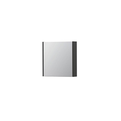 INK SPK1 spiegelkast – 60x60x14 cm – 1 deur, dubbelzijdige spiegeldeurr – Mat antraciet