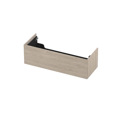 INK Wastafelonderkast - 120x45x37.6cm - 1 lade - push to open - MFC - Ivoor eiken