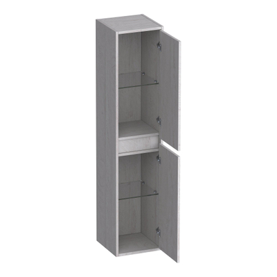 BRAUER Adore Wavy armoire haute - 160x35x35cm - 2 portes - ouvrant à gauche ou à droite - sans poignée - Forest Seashell