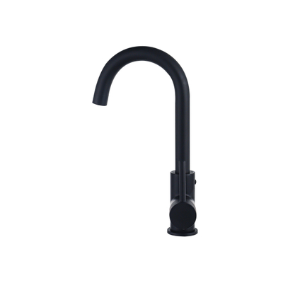 Fortifura Calvi Mitigeur lavabo rehaussé avec bec rotatif Noir mat