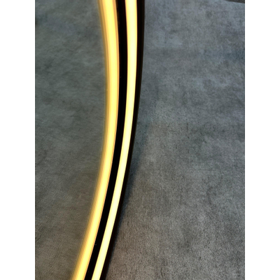 H&R Badmeubelen Ghost spiegel – 80x70 cm – indirecte LED rondom – spiegelverwarming – Zwart mat