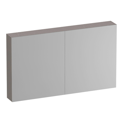 BRAUER Impress Armoire de toilette - 120x70x15cm - sans éclairage - 2 portes miroir double face - Bois Grège