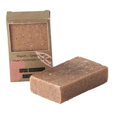 Wellmark Zeep Vegan Soap Bar Peach green tea Coral SHOWROOMMODEL