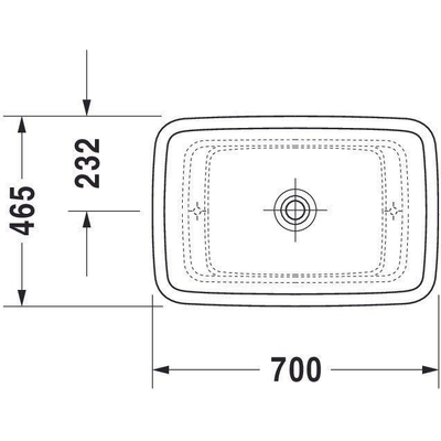 Duravit PuraVida Opbouwwastafel - met bevestiging en afvoer - inclusief keramische afdekkap - 70x42cm - glans wit