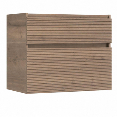 HR badmeubelen Infinity Smart Meuble sous lavabo - 80x44,8x65cm - façade 3D - 2 tiroirs - sans poignée - charleston