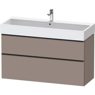 Duravit D-neo Meuble sous vasque 118.4x44.2x62.5cm 2 tiroirs Basalte mat