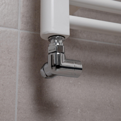 Riko luxe jeu de raccordement pour radiateur thermostatique coudé inversé à droite chrome