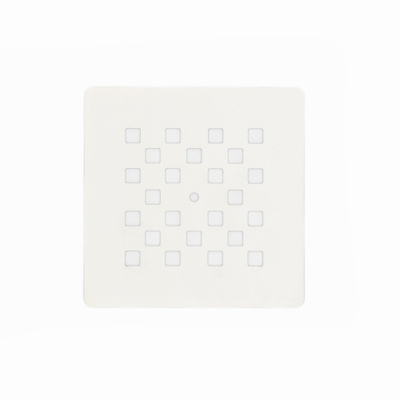 BRAUER Relievo Crag Grille d'évacuation - 13.1x13.1x1cm - mat blanc