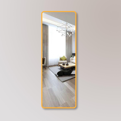 Saniclass Retro Line 2.0 Rectangle Spiegel - 140x50cm - rechthoek - afgerond - frame - mat goud OUTLETSTORE