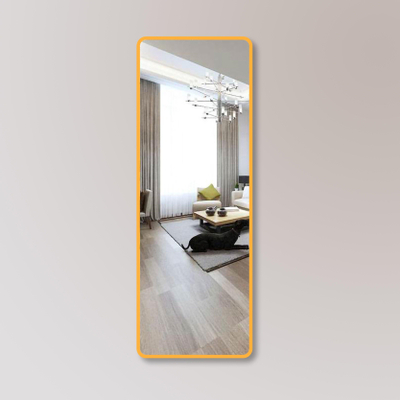 Saniclass Retro Line miroir – rectangle – 50 x 140 cm – Or mat