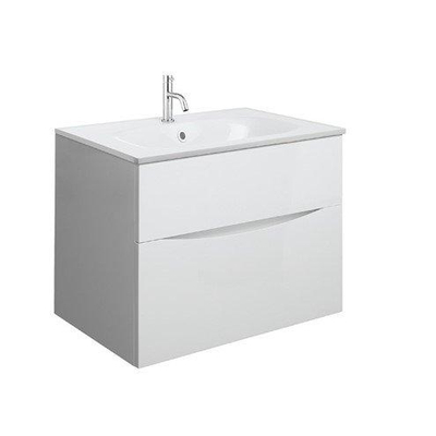 Crosswater Furniture Basin Vergo Wastafel - 70cm - zonder kraangaten - marble - white (wit)
