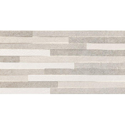 Baldocer Ceramica Pierre Grey Decor carrelage mural - 30x60cm - 10mm - Rectangulaire - rectifié - Aspect pierre naturelle - gris mat