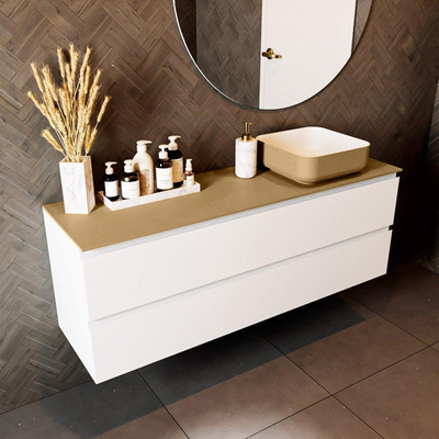 Mondiaz TOP 23 Topblad - 140x23.5x0.9cm - geschikt voor afdekplaat - Solid surface - Oro