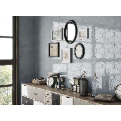 ÉCHANTILLON Terravito Bedoro Carrelage murale - 10x20cm - 8.5mm - Rectangle - Ash Brillant