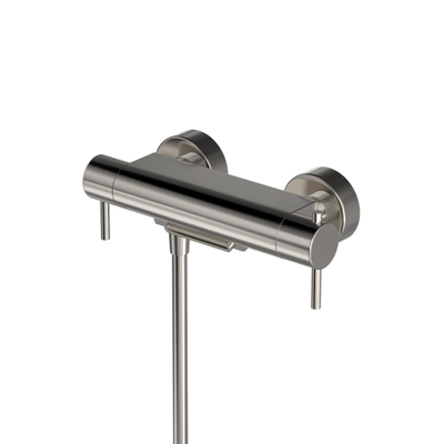 Hotbath Buddy Mitigeur de baignoire - thermostatique - bec cascade - nickel brossé
