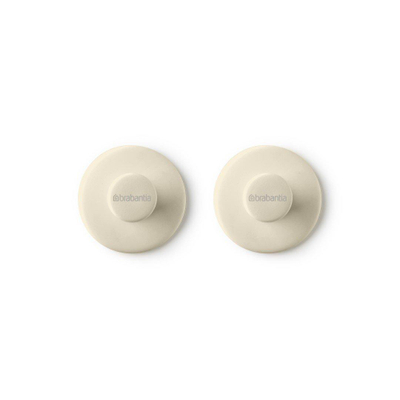 Brabantia ReNew Handoekhaken - set van 2 - zelfklevend - soft beige SHOWROOMMODEL