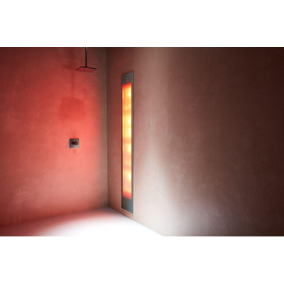 Sunshower Deluxe Organic Grey - 32x187x16cm - UV et infrarouge - encastré - corps entier - 2000 watts - aluminium Organic Grey