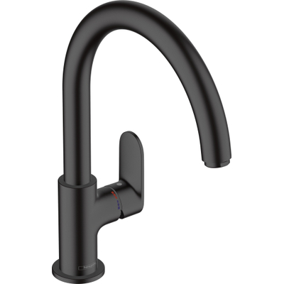 Hansgrohe Vernis blend m35 1 greeps keukenmengkraan - 210 - 1jet - draaibare uitloop - mat zwart