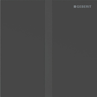 Plaque de commande Geberit type 40 urinoir - batterie - carré - noir mat/ facile à nettoyer