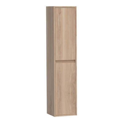 BRAUER Adore badkamerkast - 160x35x35cm - met 2 deuren greeploos links- of rechtsdraaiend lamellen eiken naturel SHOWROOMMODEL