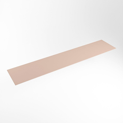 Mondiaz TOP 23 Plan sous vasque - 200x23.5x0.9cm - compatible comme plan de meuble - solid surface - Rosee