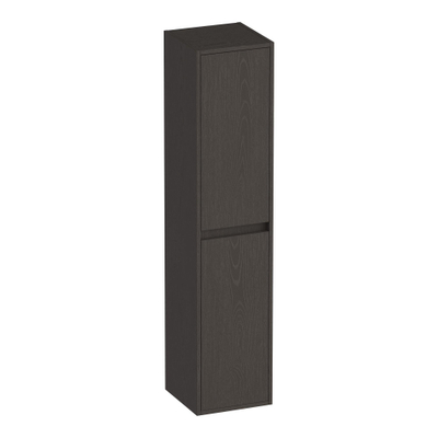 BRAUER Adore Armoire de salle de bains - 160x35x35cm - avec 2 portes sans poignées ouvrant à gauche ou à droite Timber Anthracite