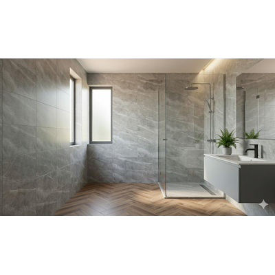 ÉCHANTILLON Terravito Codoro carreau mural et de sol - 30x60cm - 9mm - Rectangulaire - rectifié - Aspect marbre - Gris mat