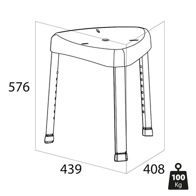 Tiger Libra Tabouret de douche Blanc