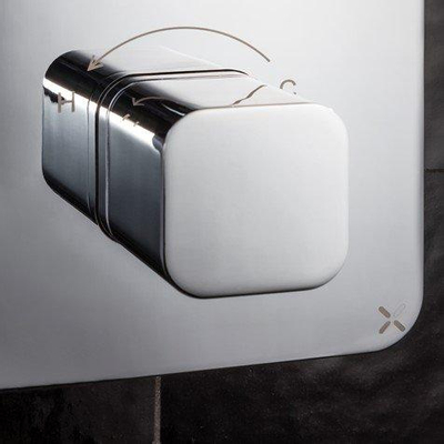 Crosswater Atoll crossbox partie apparente 1000 sans partie encastrée thermostatique chrome