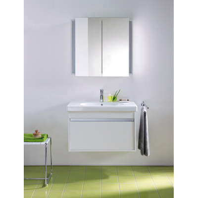 Duravit Ketho Wastafelonderkast 80x45.5x41cm 1 lade Standaard greep met softclose spaanplaat wit Mat