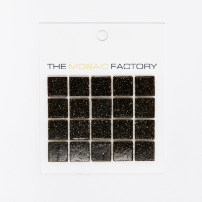 ÉCHANTILLON The Mosaic Factory Amsterdam carreau mosaïque 2x2x0.4cm pour mur et sol pour intérieur et extérieur carré Verre Brun Foncé