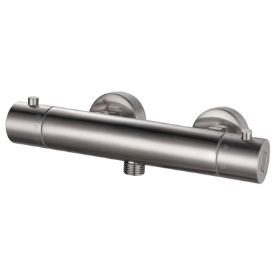 Xellanz Rio thermostatische douchemengkraan 12 cm geborsteld staal