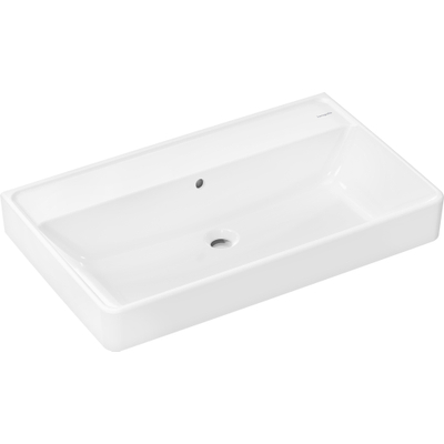 Hansgrohe Xanuia Q Wastafel/Fontein - 80x48cm - inbouw - zonder kraangaten - met overloop - glans wit