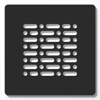 ZEZA Grade bonde de receveur de douche - 13x13cm - Noir