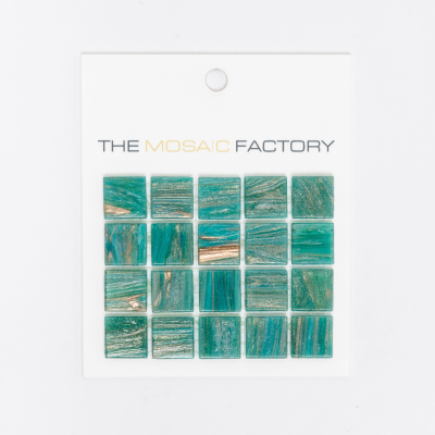 ÉCHANTILLON The Mosaic Factory Amsterdam carreau mosaïque 2x2x0.4cm pour mur et sol pour intérieur et extérieur carré Verre Turquoise