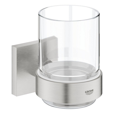 Grohe Start Cube glas - met houder - supersteel