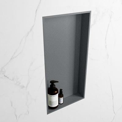 MONDIAZ EASY Nis - 59.5x29.5cm - geschikt voor in- of opbouw - 1 vak - kleur Plata | Plata