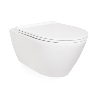QeramiQ Salina Cuvette de WC - 56x38x35cm - sans rebord de rinçage - sans abattant de WC - blanc